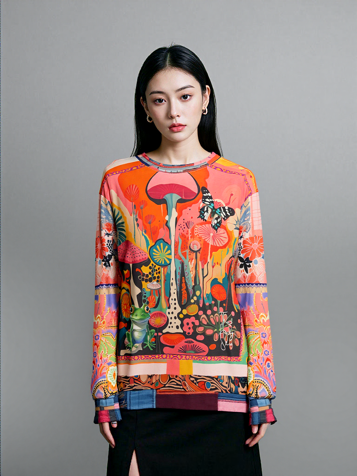 Psychedelic Dreams Abstract Art Unisex Sweatshirt (Gold Label)