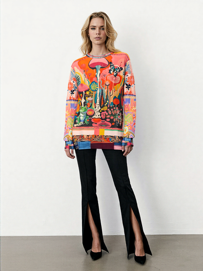 Psychedelic Dreams Abstract Art Unisex Sweatshirt (Gold Label)