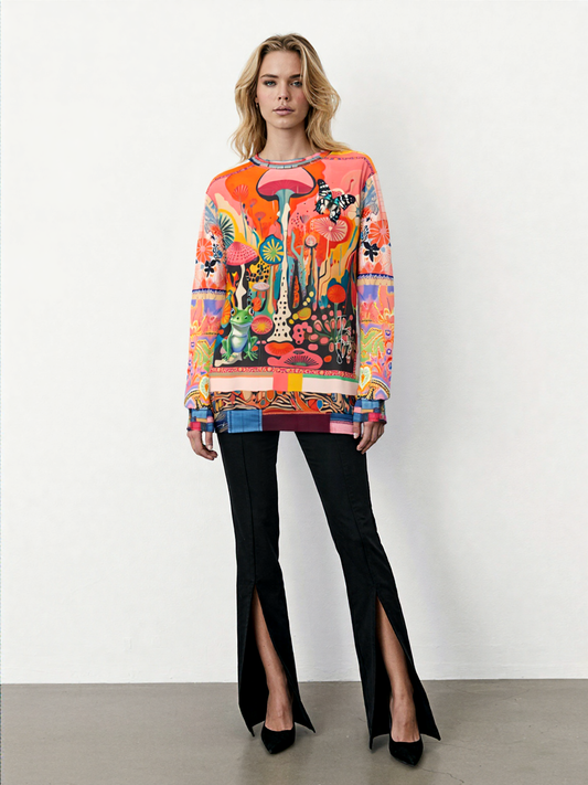 Psychedelic Dreams Abstract Art Unisex Sweatshirt (Gold Label)