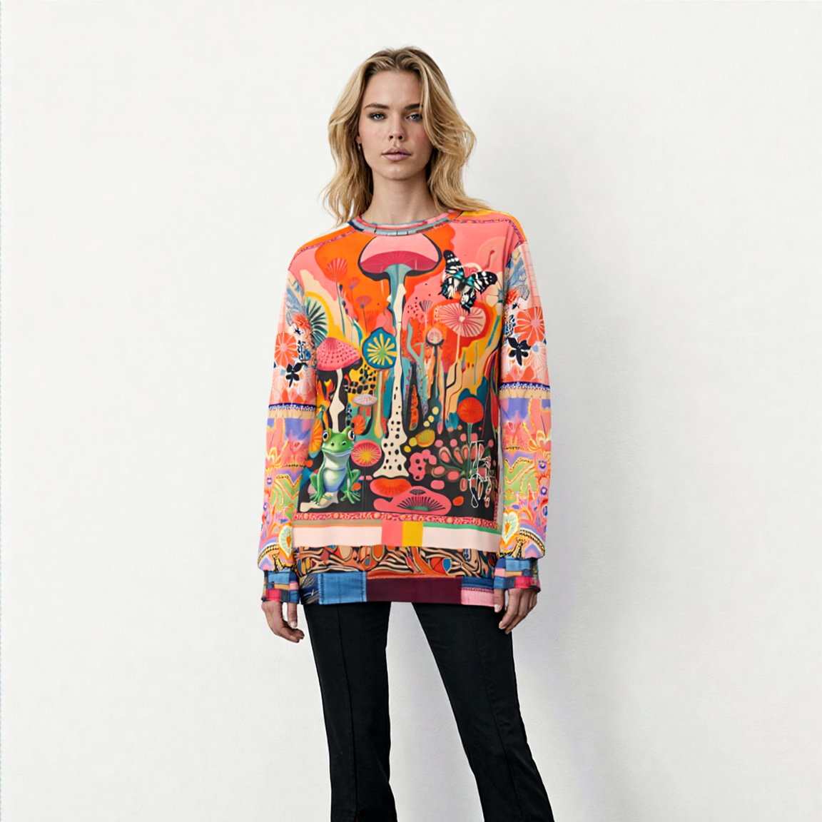 Psychedelic Dreams Abstract Art Unisex Sweatshirt (Gold Label)