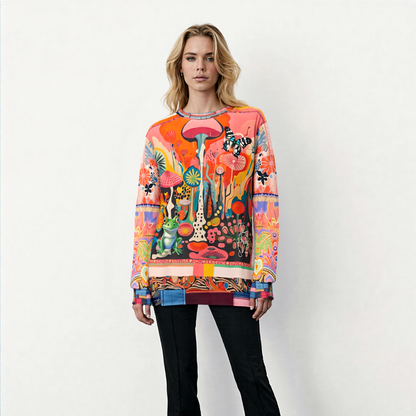Psychedelic Dreams Abstract Art Unisex Sweatshirt (Gold Label)