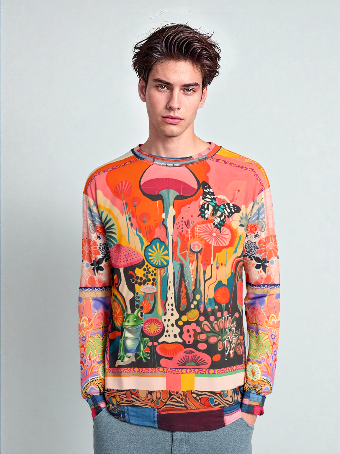 Psychedelic Dreams Abstract Art Unisex Sweatshirt (Gold Label)