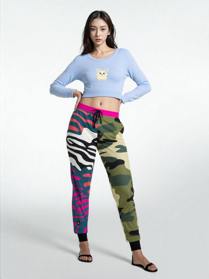 Psychedelic Peach Zebra Eco-Poly Camo Unisex Joggers