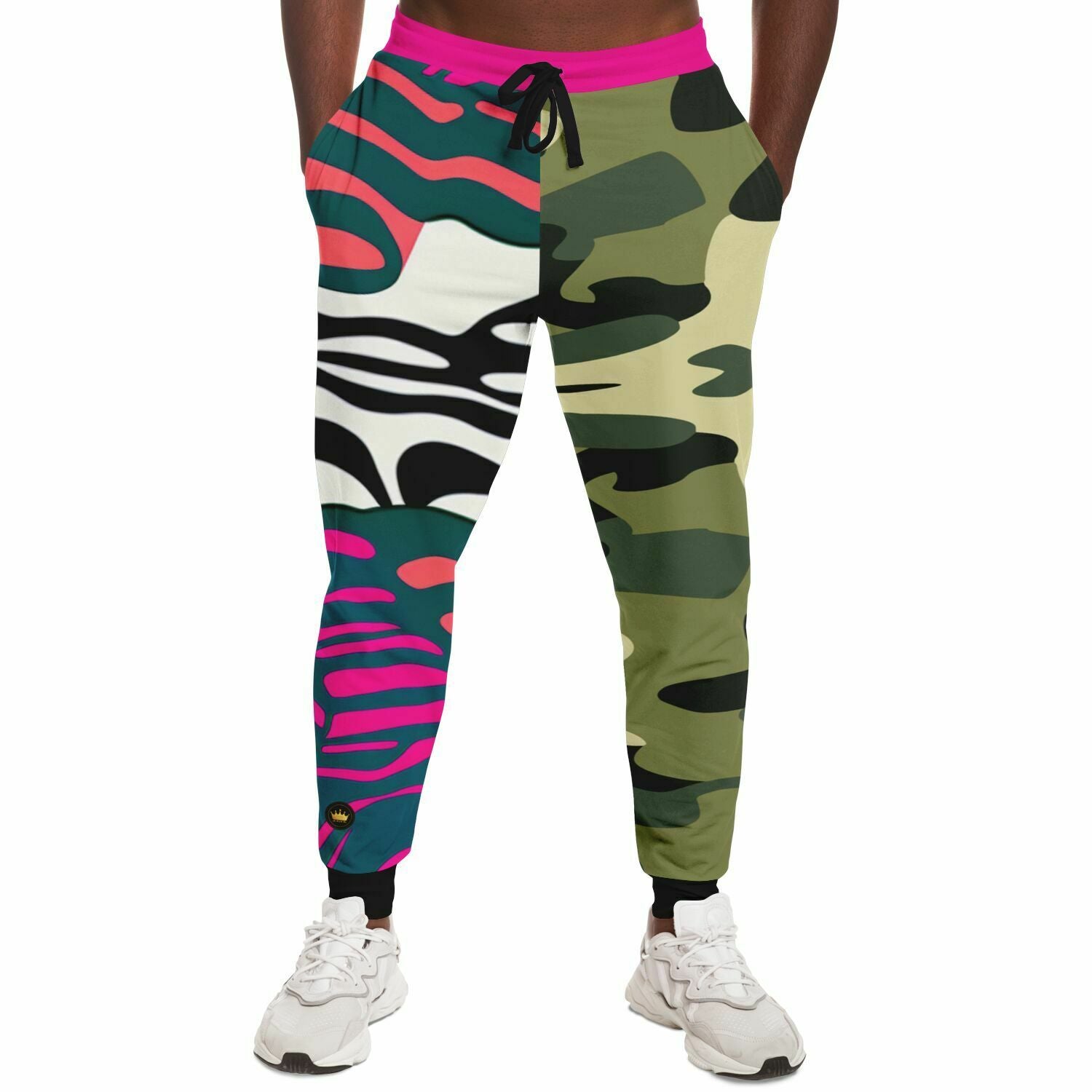 Psychedelic Peach Zebra Eco-Poly Camo Unisex Joggers