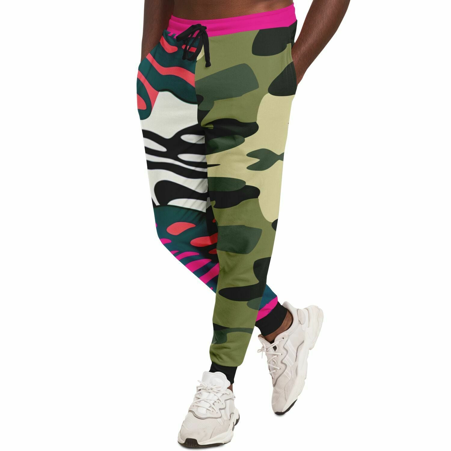 Psychedelic Peach Zebra Eco-Poly Camo Unisex Joggers
