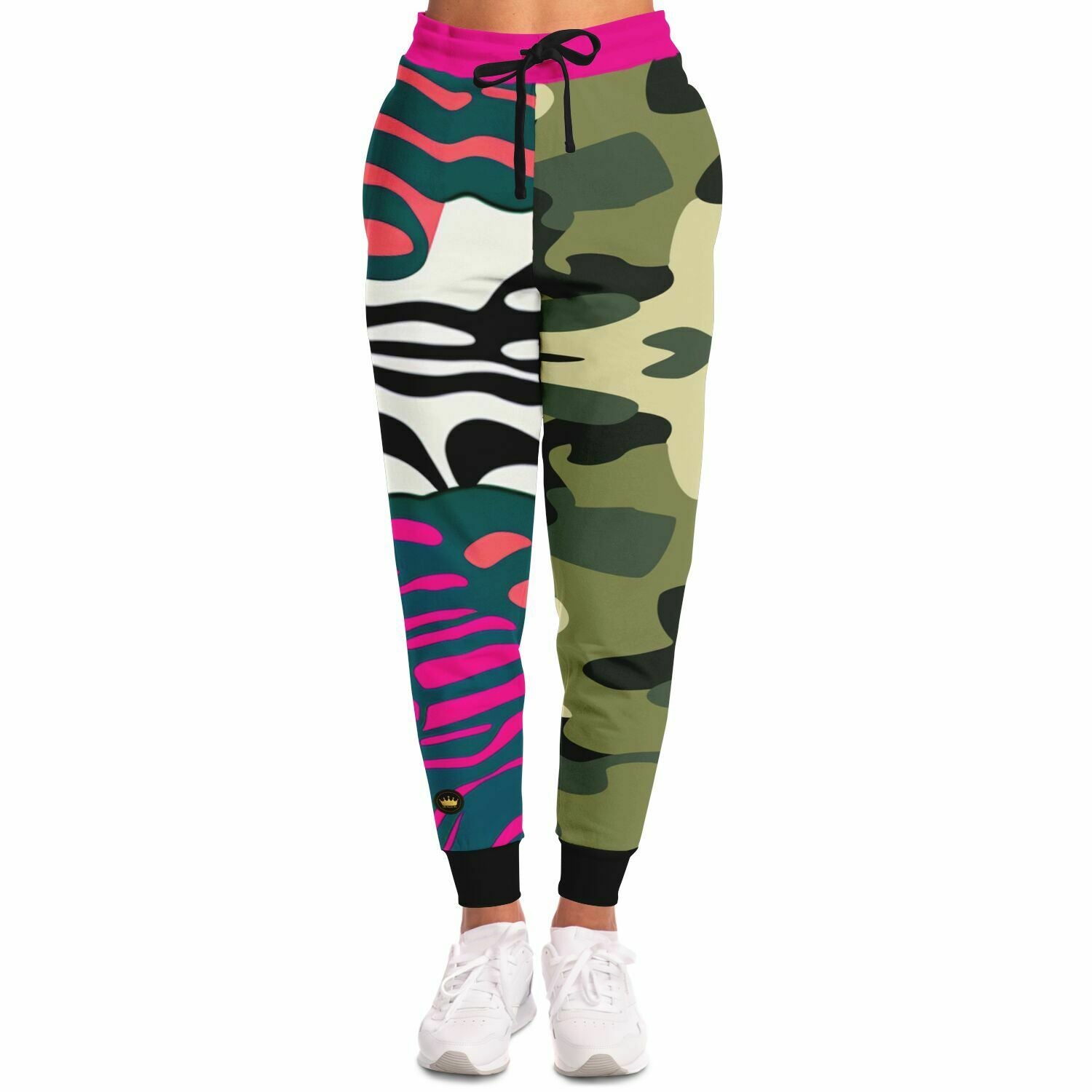 Psychedelic Peach Zebra Eco-Poly Camo Unisex Joggers