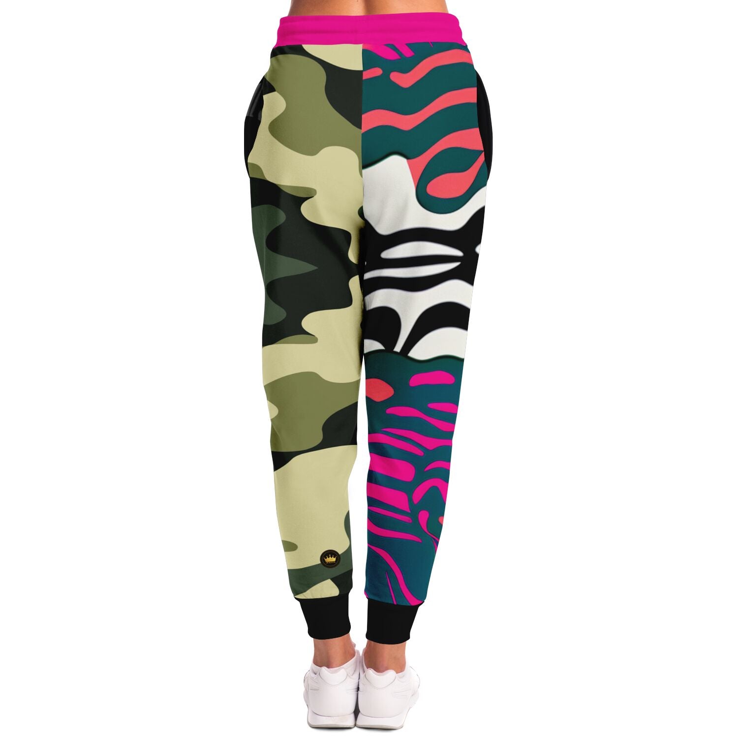 Psychedelic Peach Zebra Eco-Poly Camo Unisex Joggers