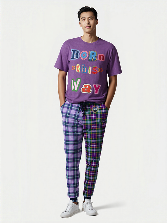 Purple Crush Tartan Plaid Eco-Poly Unisex Joggers