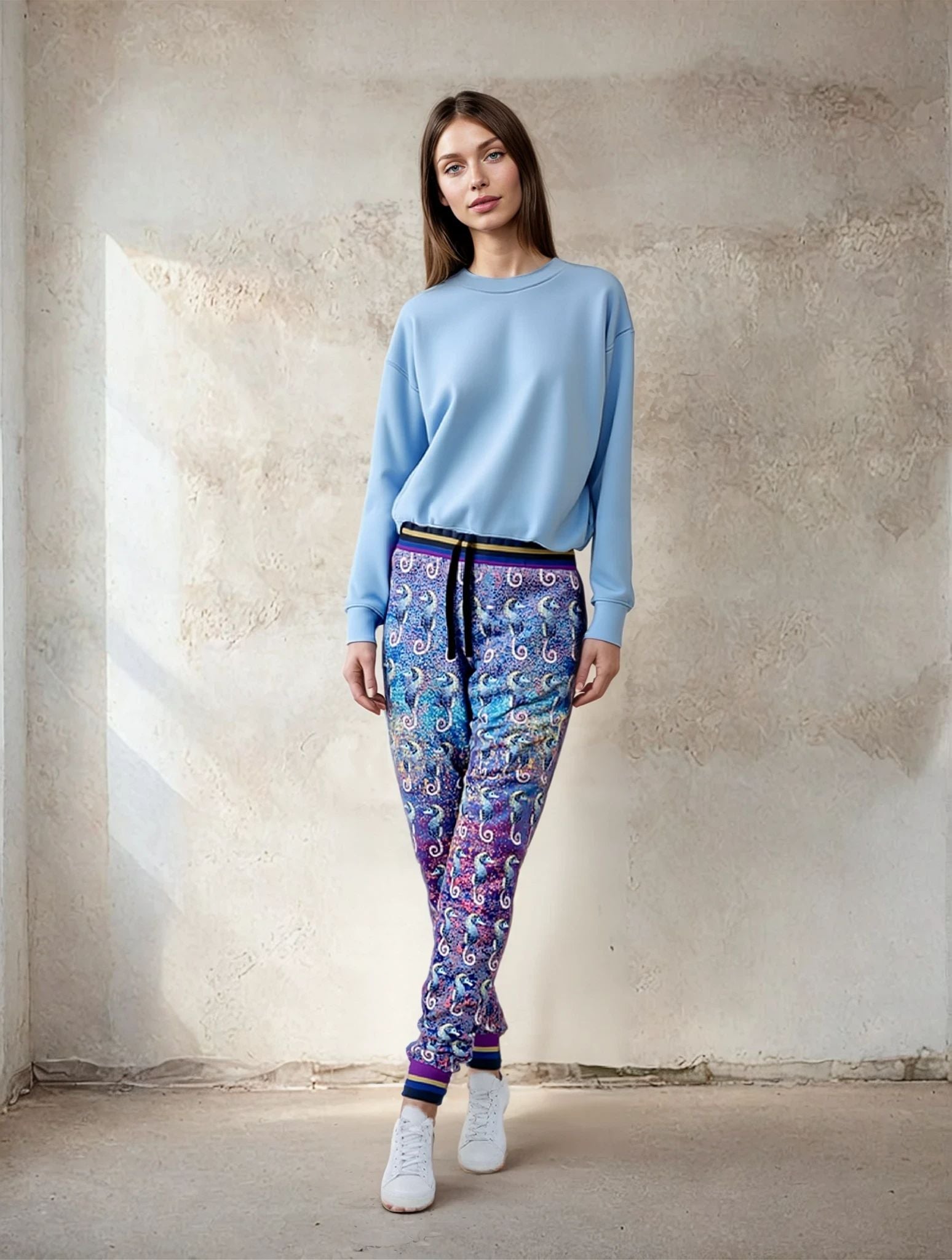 Purple Fusion Seahorse Jubilee Eco-Poly Unisex Joggers