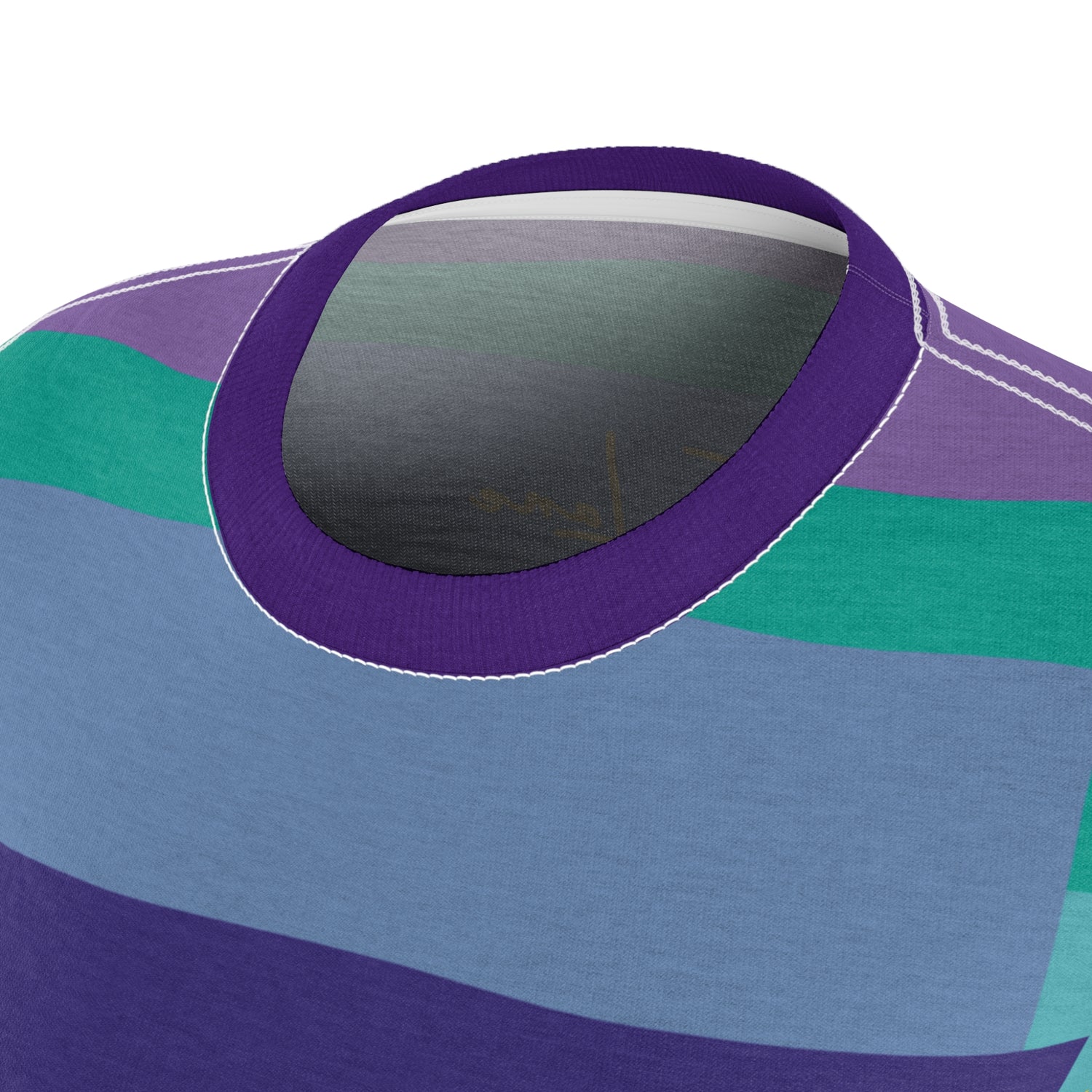 Purple Squared to the Max Geometric Print Colorful AOP Women&