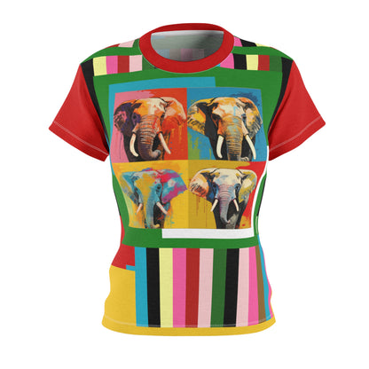Rainbow Elephant Stripe AOP Women&