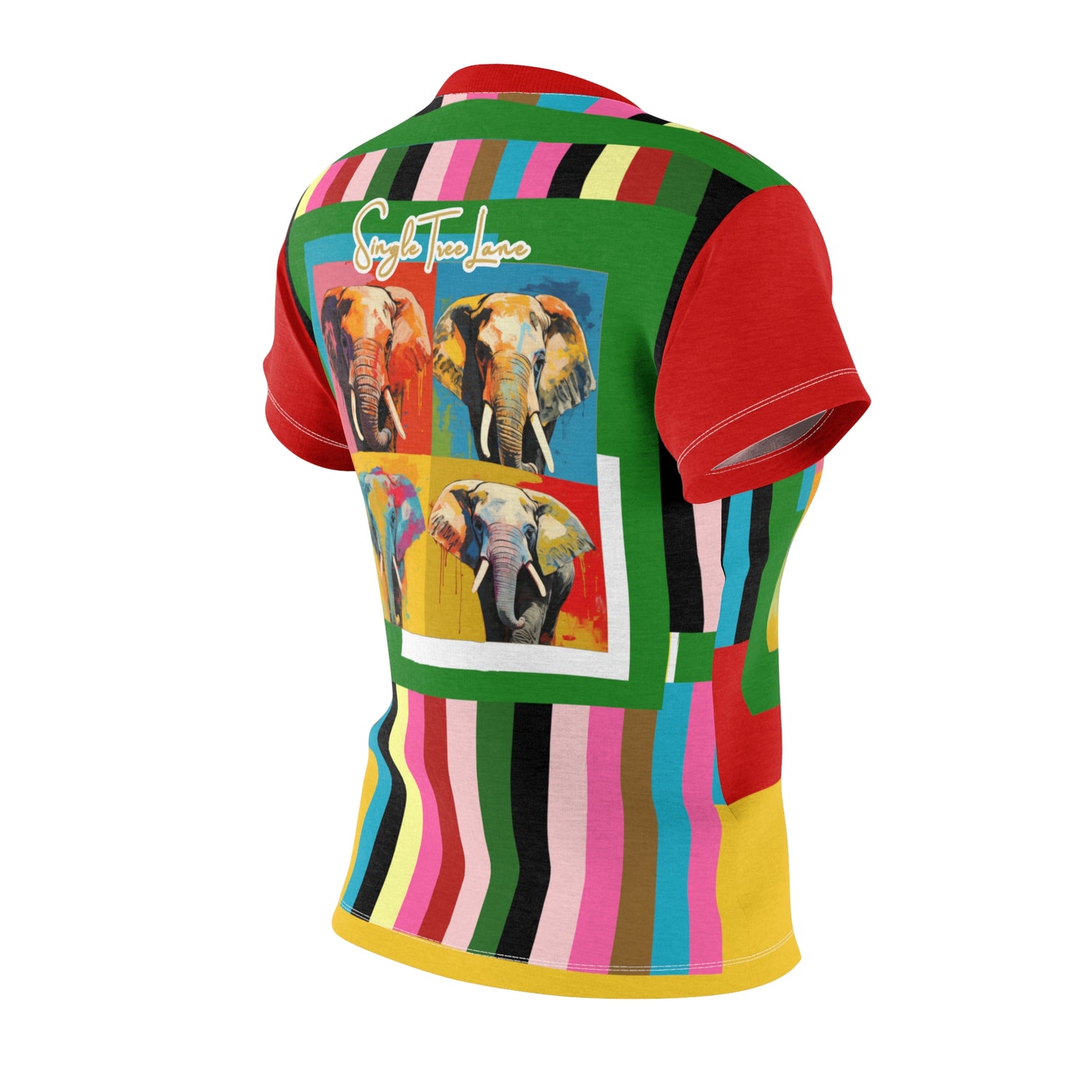 Rainbow Elephant Stripe AOP Women&