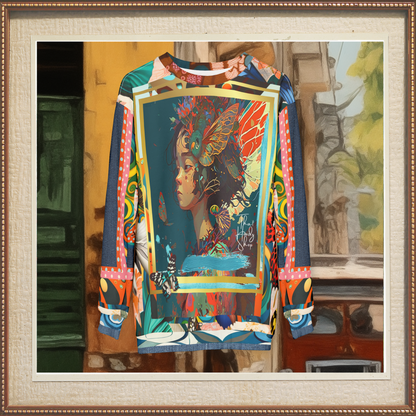 Rainbow Fae Girl Asian Art Unisex Sweatshirt (Gold Label)