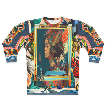 Rainbow Fae Girl Asian Art Unisex Sweatshirt (Gold Label)