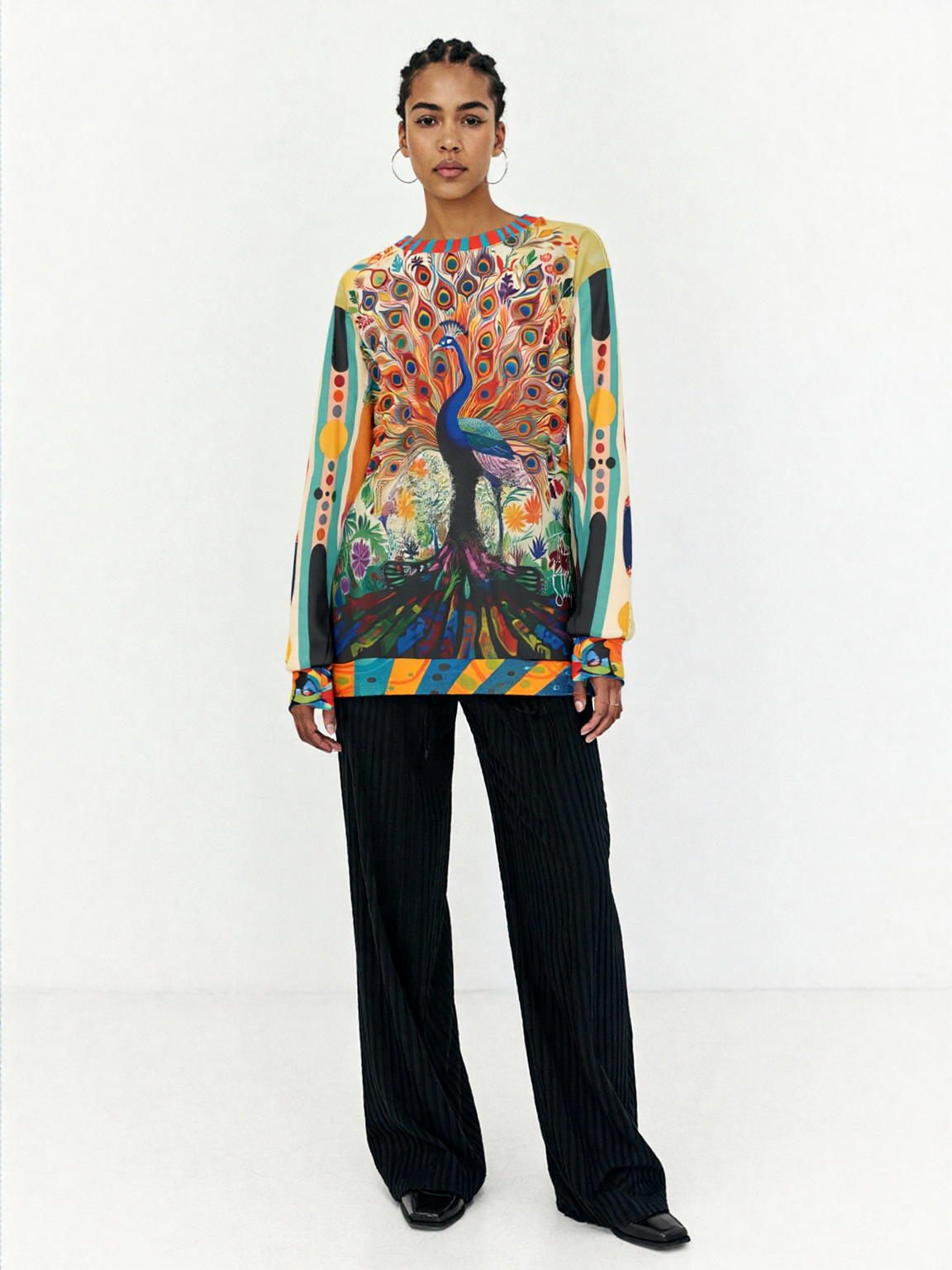 Rainbow Peacock in Jubilee Unisex Sweatshirt (Gold Label)