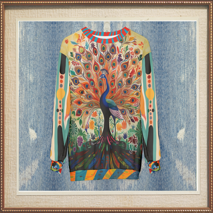 Rainbow Peacock in Jubilee Unisex Sweatshirt (Gold Label)