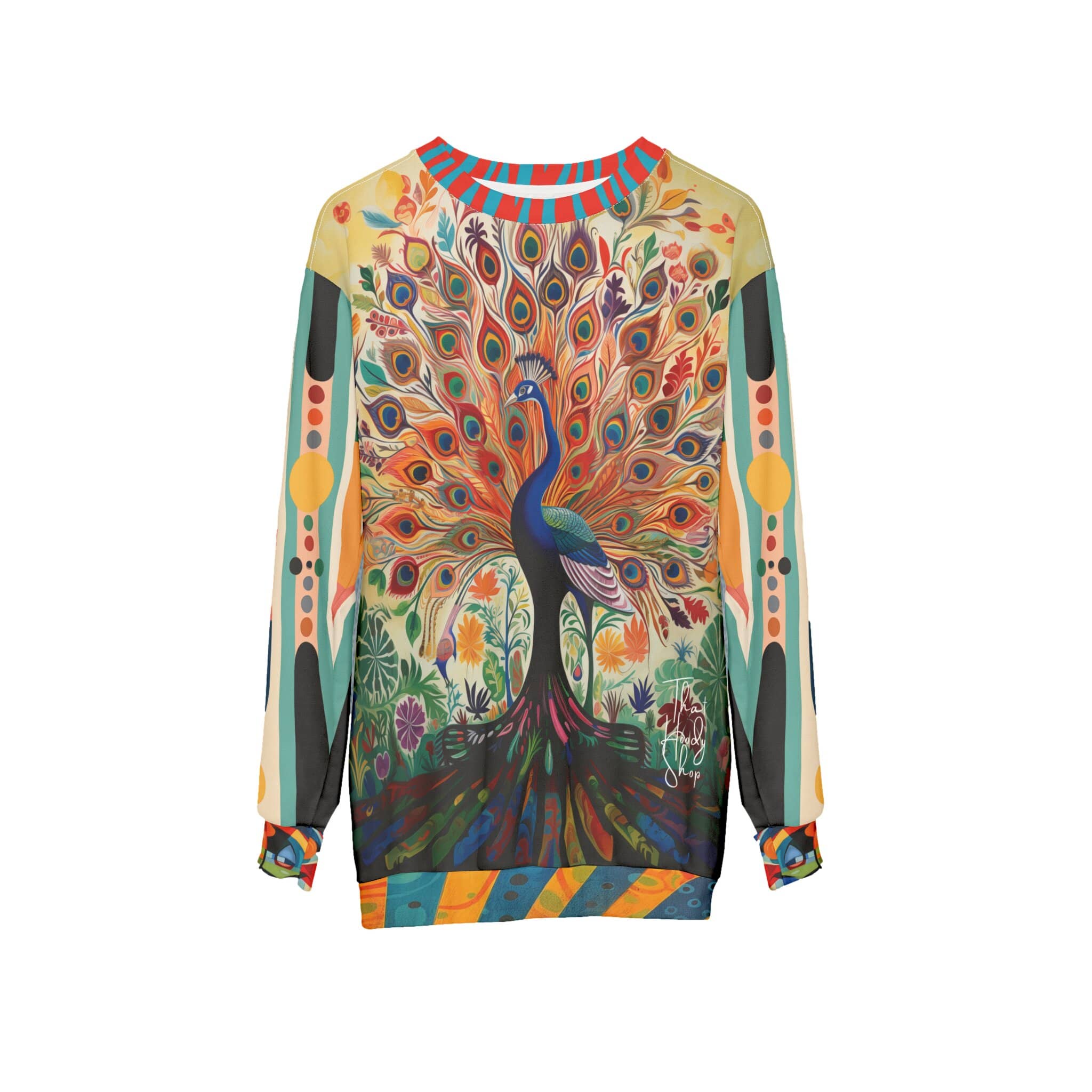 Rainbow Peacock in Jubilee Unisex Sweatshirt (Gold Label)