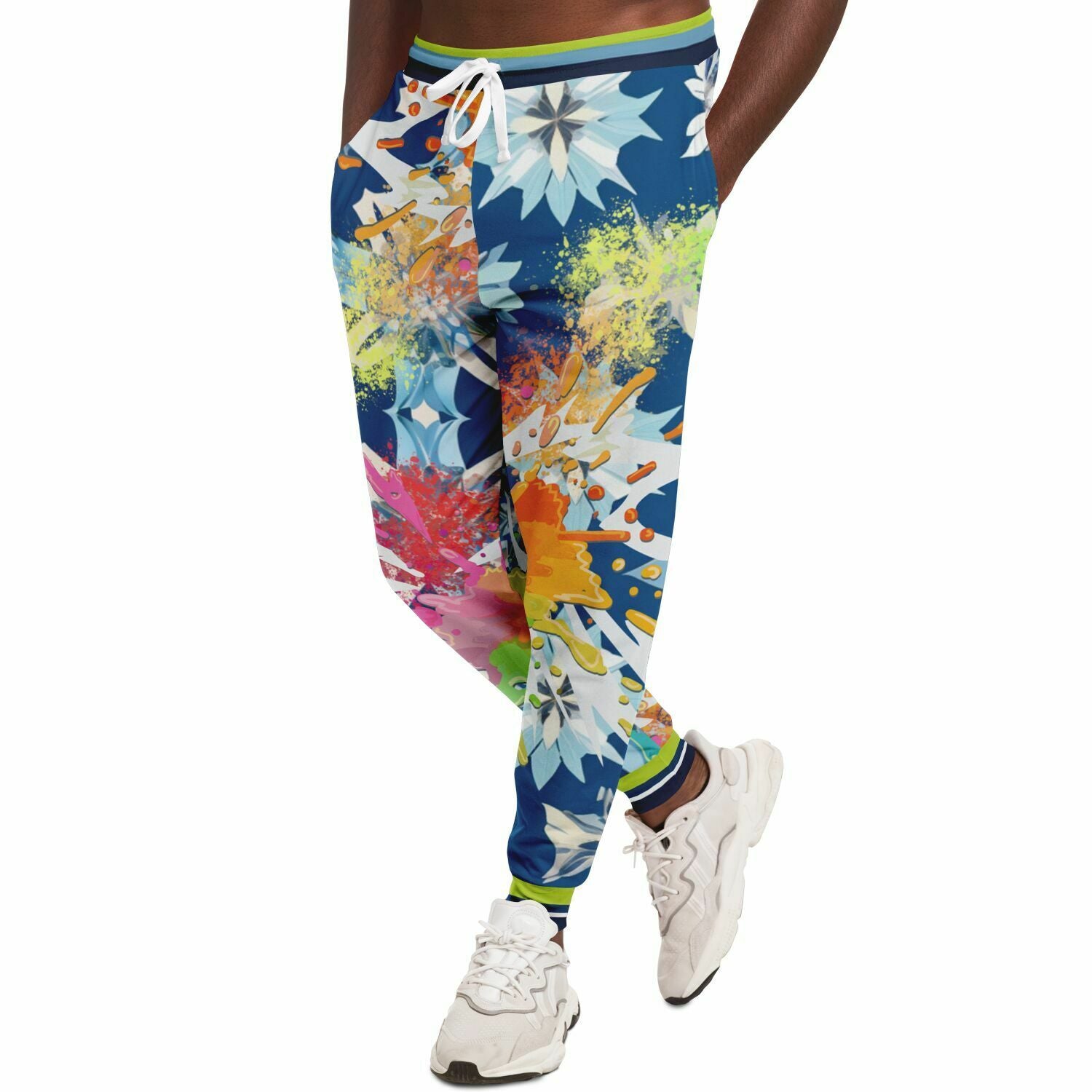 Rainbow Splatter Ice Eco-Poly Unisex Joggers