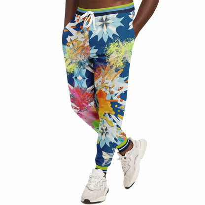 Rainbow Splatter Ice Eco-Poly Unisex Joggers