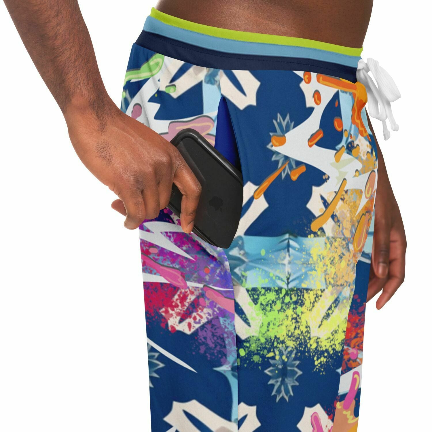 Rainbow Splatter Ice Eco-Poly Unisex Joggers