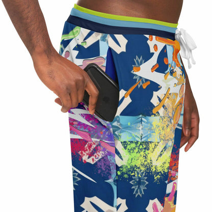 Rainbow Splatter Ice Eco-Poly Unisex Joggers