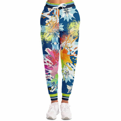 Rainbow Splatter Ice Eco-Poly Unisex Joggers
