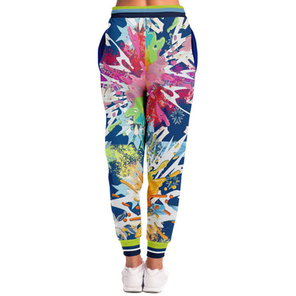 Rainbow Splatter Ice Eco-Poly Unisex Joggers