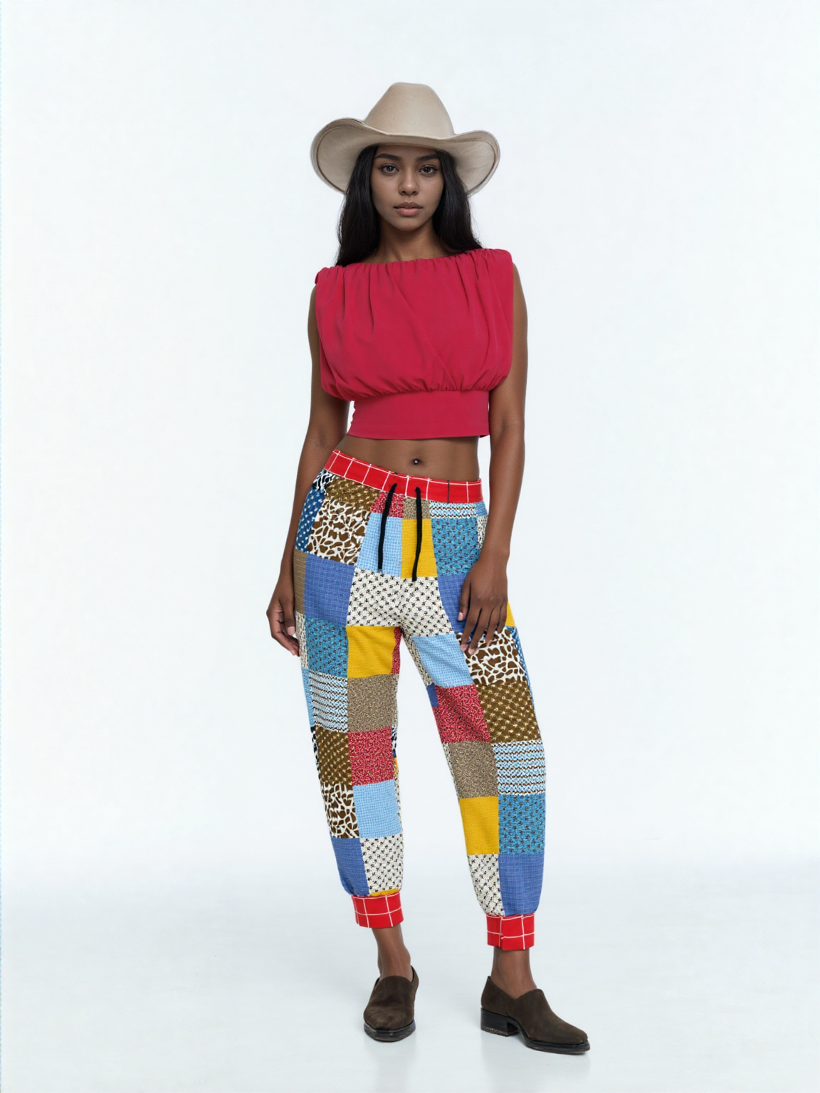 Western Edition Country Patchwork Eco-Poly Unisex Joggers