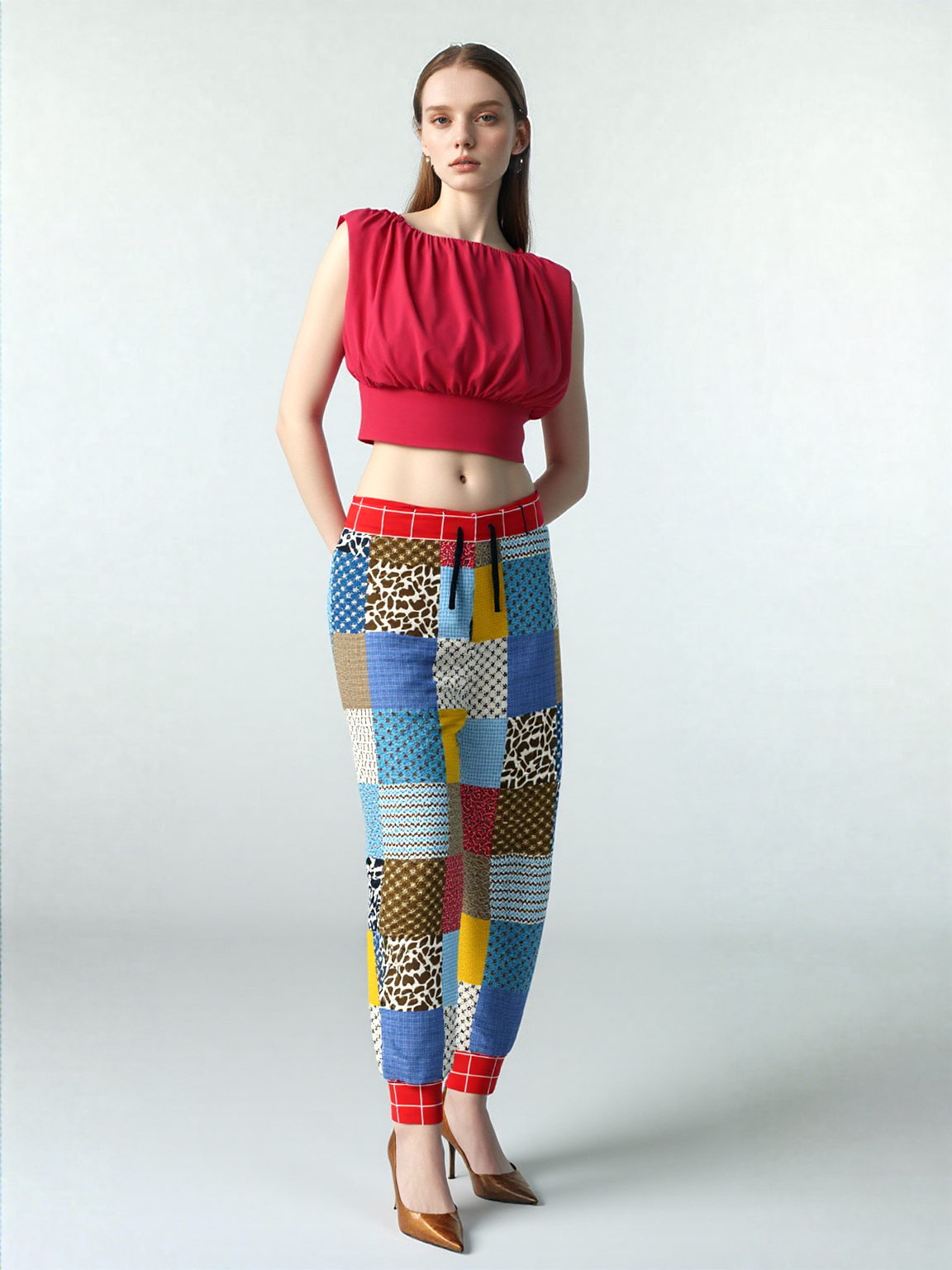 Western Edition Country Patchwork Eco-Poly Unisex Joggers