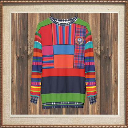 Red Dawn Plaid Rugby Stripe Unisex Sweatshirt (Gold Label)