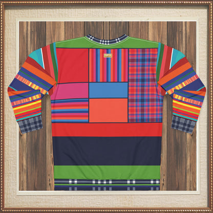 Red Dawn Plaid Rugby Stripe Unisex Sweatshirt (Gold Label)