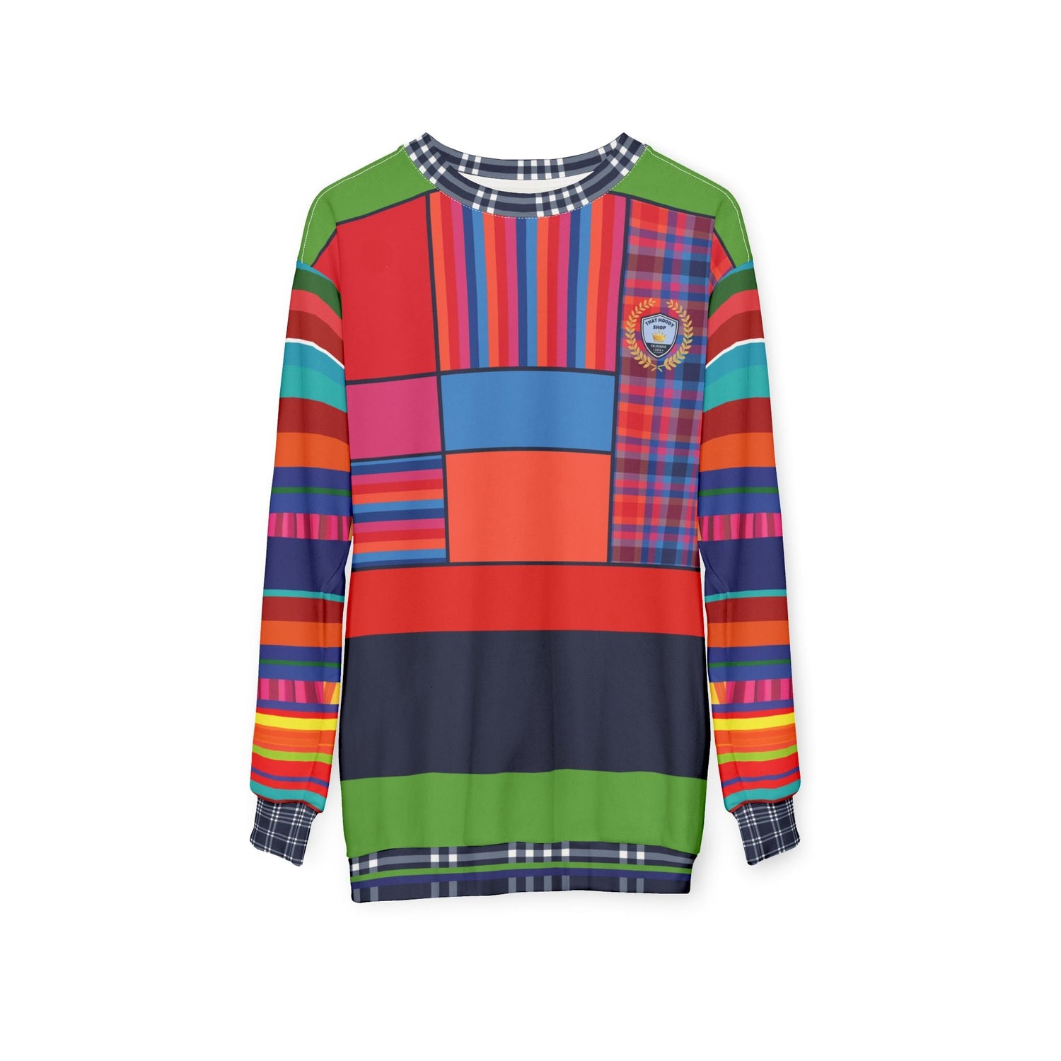 Red Dawn Plaid Rugby Stripe Unisex Sweatshirt (Gold Label)