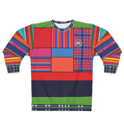 Red Dawn Plaid Rugby Stripe Unisex Sweatshirt (Gold Label)