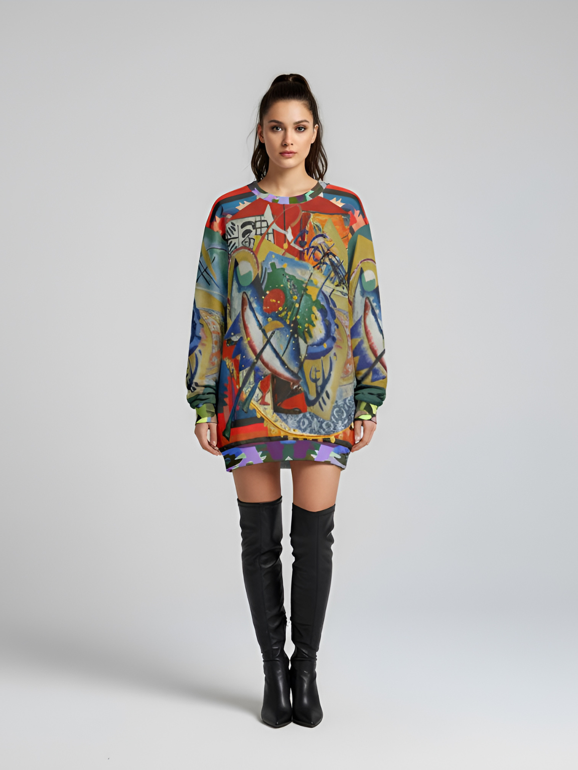 Red Oval on Gold and Denim Plate Unisex Sweatshirt (Gold Label)