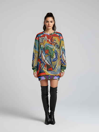 Red Oval on Gold and Denim Plate Unisex Sweatshirt (Gold Label)