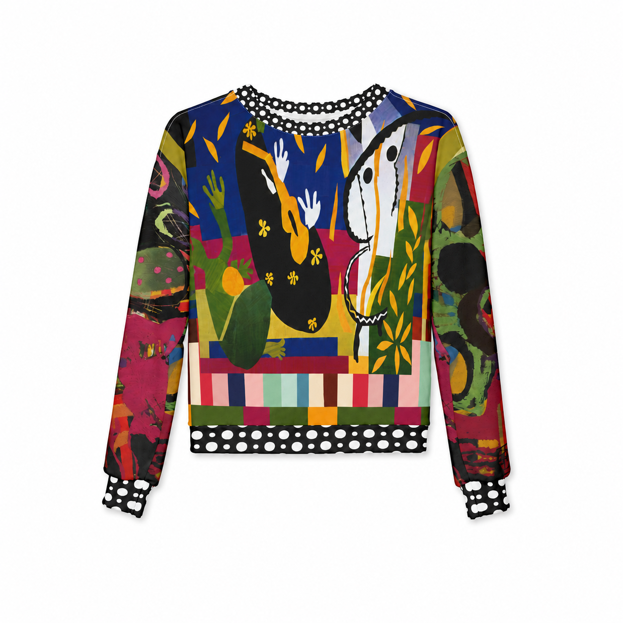 Reminiscent of a Life Colorblock Cropped Sweatshirt (Gold Label)