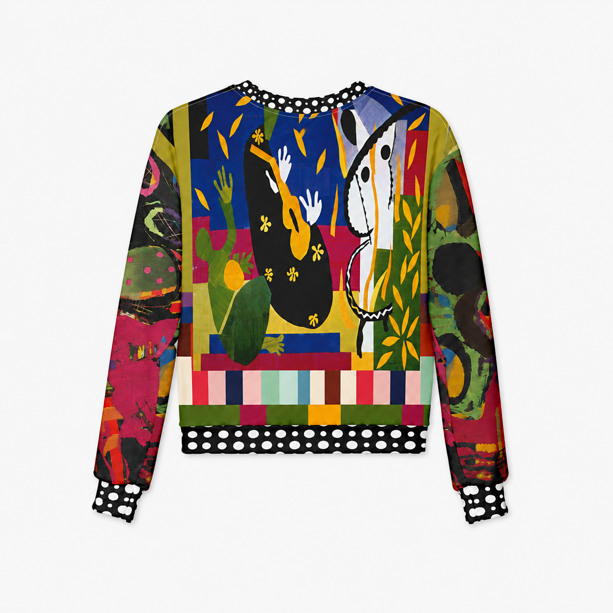 Reminiscent of a Life Colorblock Cropped Sweatshirt (Gold Label)