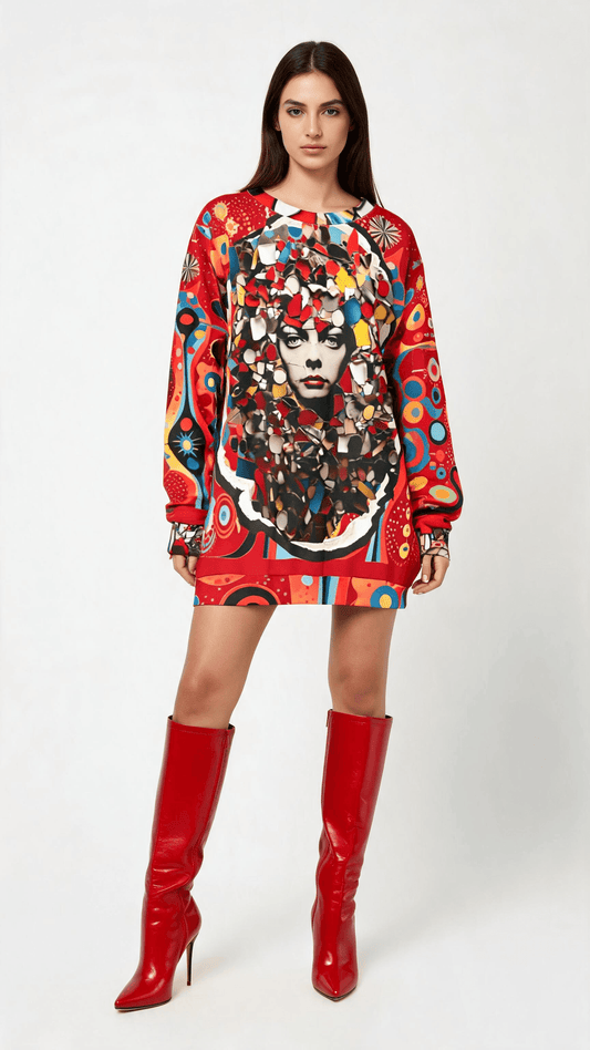 Playing in the Stratosphere Art Nouveau Unisex Sweatshirt (Gold Label)