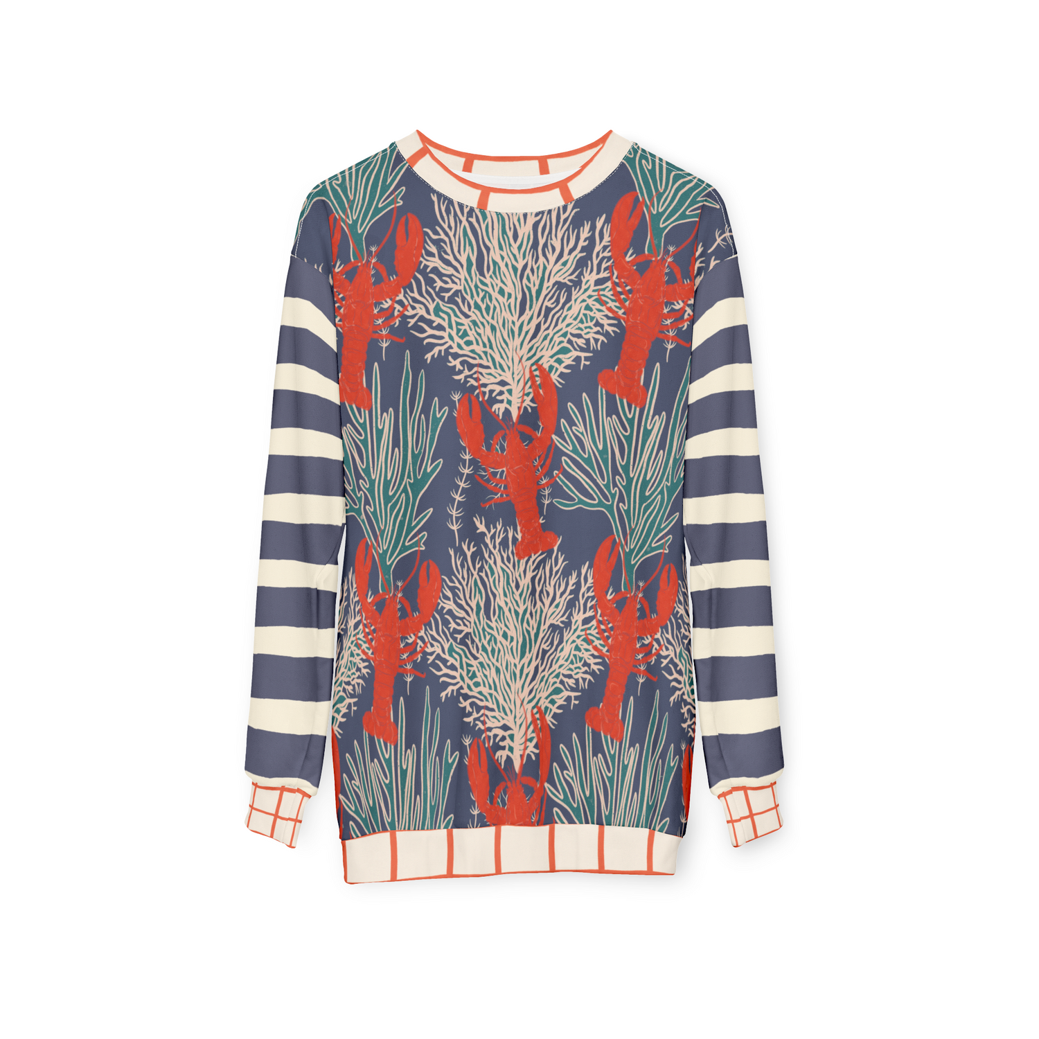 Rock Lobster Blue Oceanic Undersea Garden Unisex Sweatshirt (Gold Label)