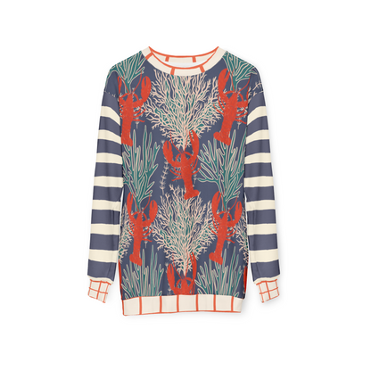 Rock Lobster Blue Oceanic Undersea Garden Unisex Sweatshirt (Gold Label)