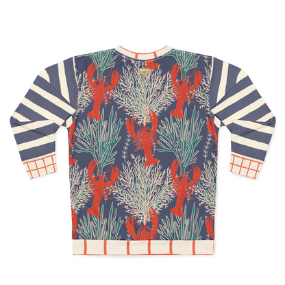 Rock Lobster Blue Oceanic Undersea Garden Unisex Sweatshirt (Gold Label)