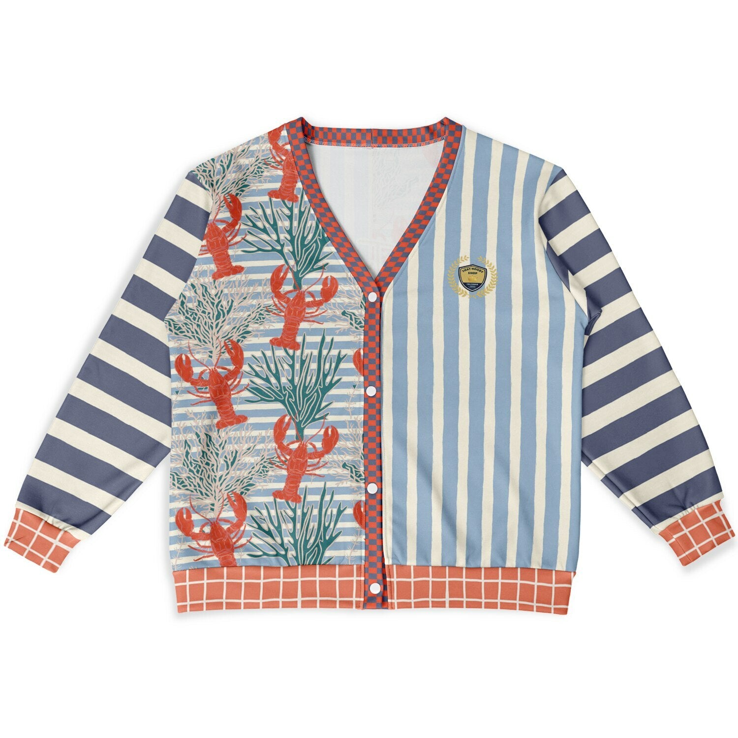 Rock Lobster Harbor Stripe Heavyweight Unisex Cardigan