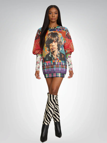 Rockstar of the Ages Pop Art Unisex Sweatshirt (Gold Label)