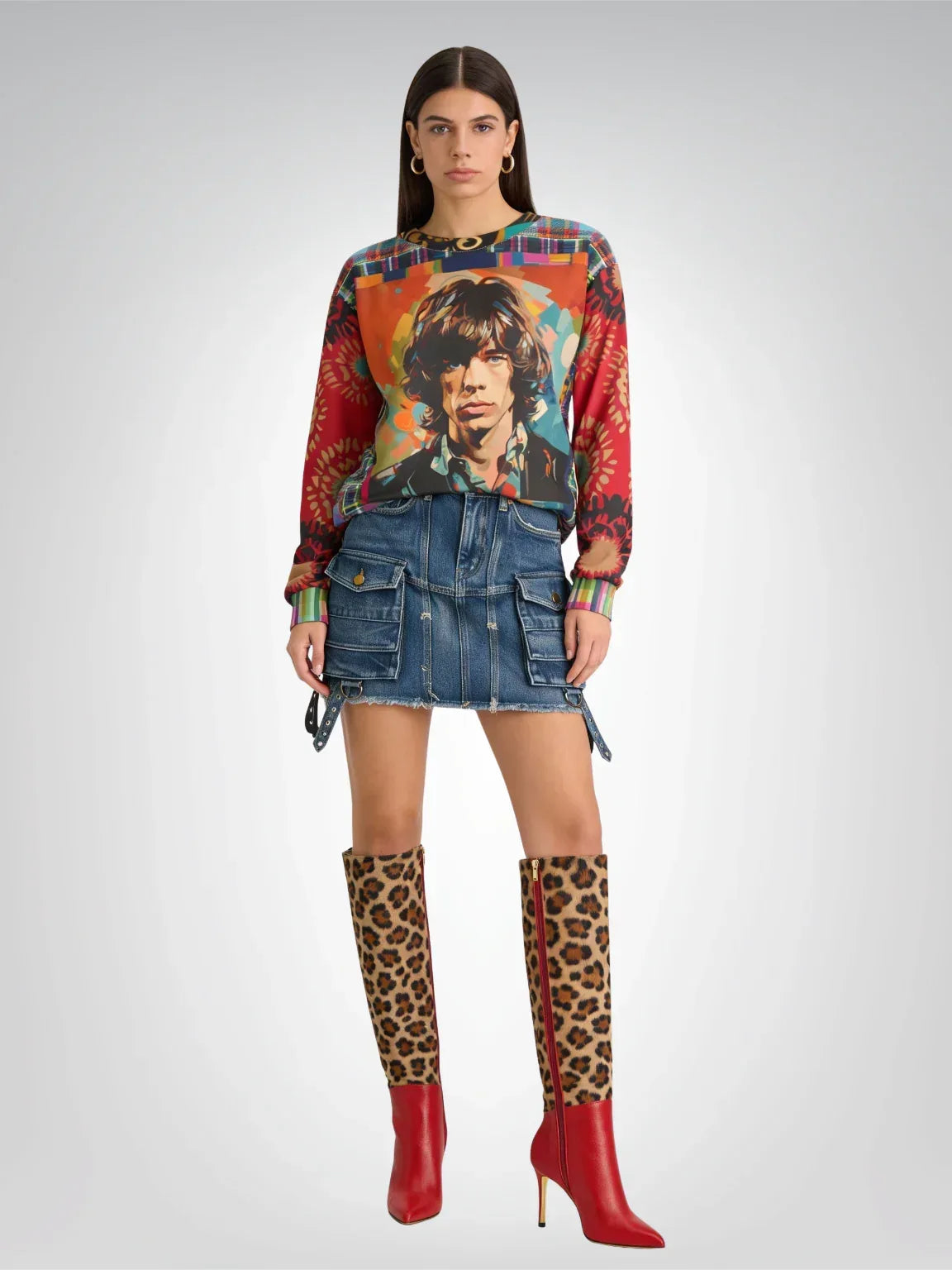 Rockstar of the Ages Pop Art Unisex Sweatshirt (Gold Label)