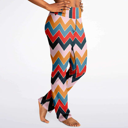 Ruby Morrison Rugby Stripe Chevron Eco-Poly Bootcut Leggings