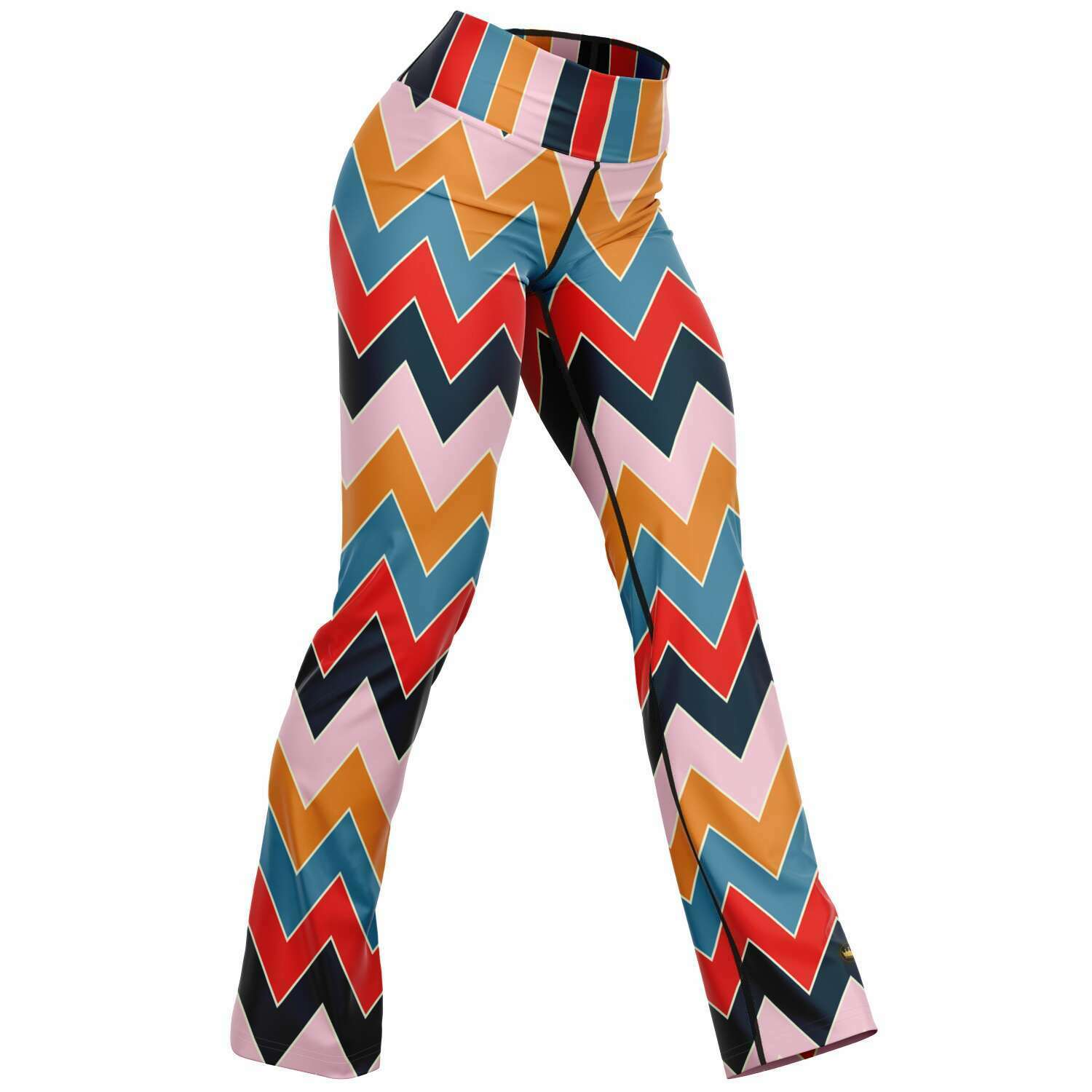 Ruby Morrison Rugby Stripe Chevron Eco-Poly Bootcut Leggings
