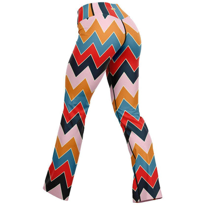 Ruby Morrison Rugby Stripe Chevron Eco-Poly Bootcut Leggings