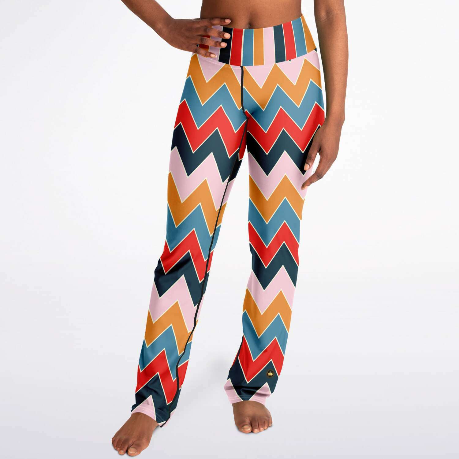 Ruby Morrison Rugby Stripe Chevron Eco-Poly Bootcut Leggings