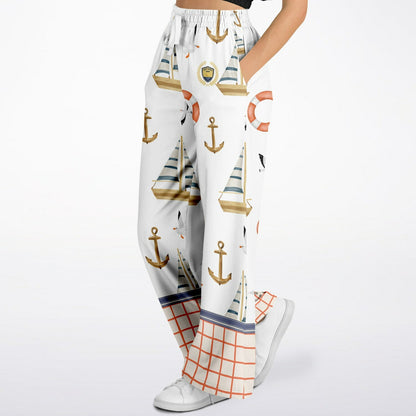 Sail Away Seaside Coastal Regatta Eco-Poly Wide Leg Pants