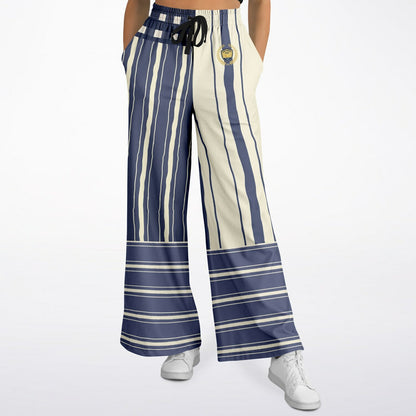 Sail Away Harborline Mix Stripe Eco-Poly Wide Leg Pants